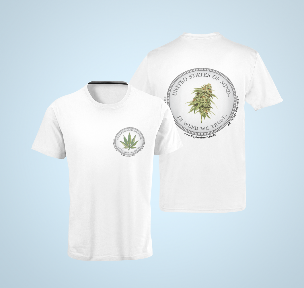 Eco Friendly Double Sided Print Tees - United States of Mind™ In Weed We Trust™ - Sustainable Clothing