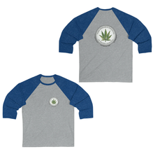 Load image into Gallery viewer, Unisex 3\4 Sleeve Baseball Tee - Double Print - Weed Research Institute of Higher Learning™
