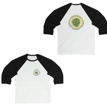 Load image into Gallery viewer, Unisex 3\4 Sleeve Baseball Tee - Double Print - Weed Nation™ One Nation Under The Influence™
