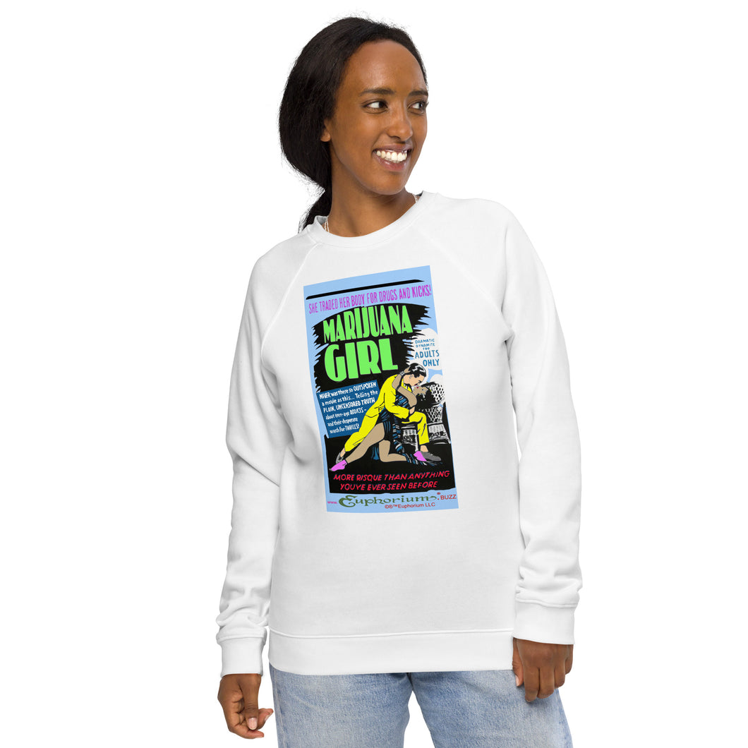 Unisex Organic Sweatshirt - Marajuana Girl
