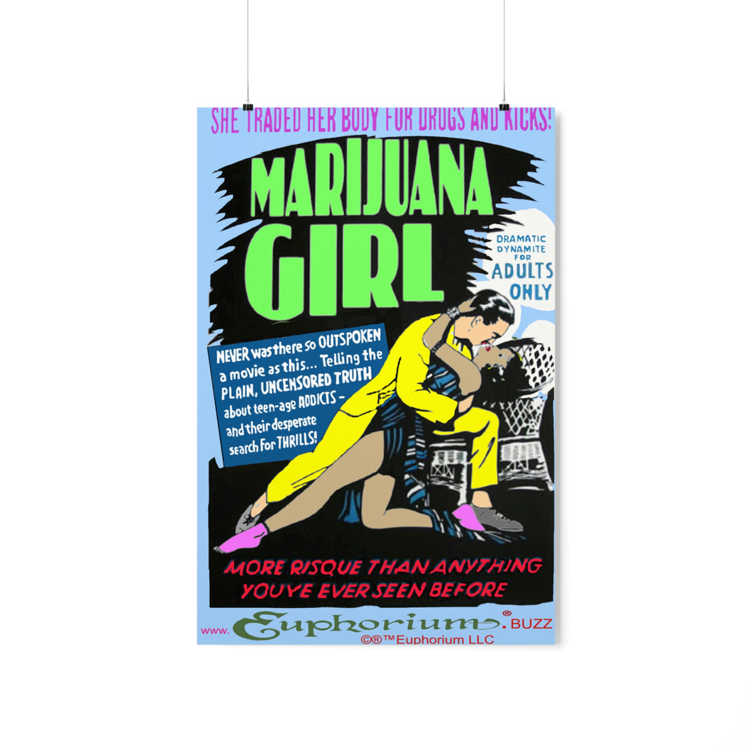 Premium Matte Vertical Poster - Marajuana Girl