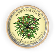 Load image into Gallery viewer, Wooden Wall Clock - Weed Nation™
