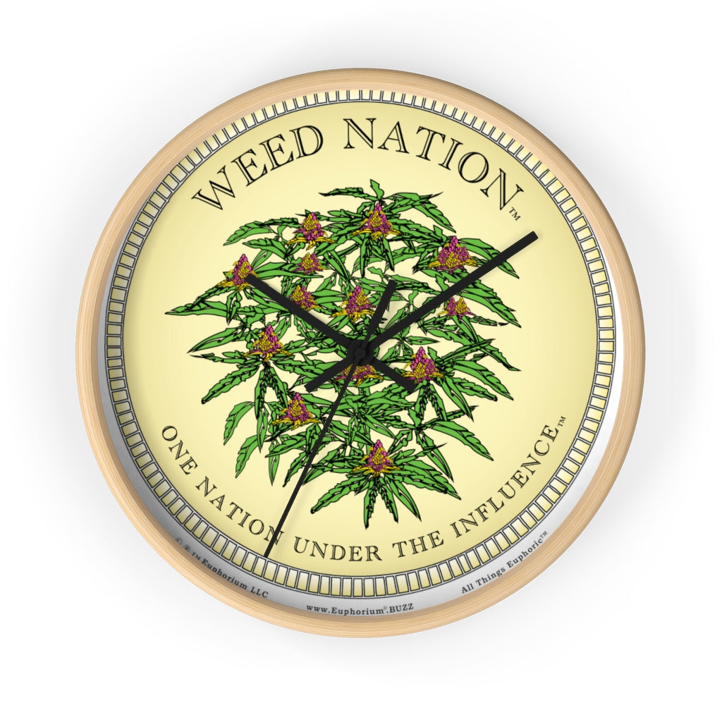 Wooden Wall Clock - Weed Nation™