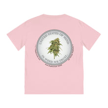 Load image into Gallery viewer, Eco Friendly Double Sided Print Tees - United States of Mind™ In Weed We Trust™ - Sustainable Clothing
