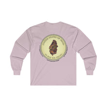 Load image into Gallery viewer, Ultra Cotton Long Sleeve Tee - Double Sided Print - United States of Mind™ In Pot We Trust™
