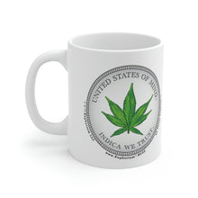Load image into Gallery viewer, Ceramic Mug 11oz &quot;2-sided&quot; - United States of Mind™ Indica We Trust™
