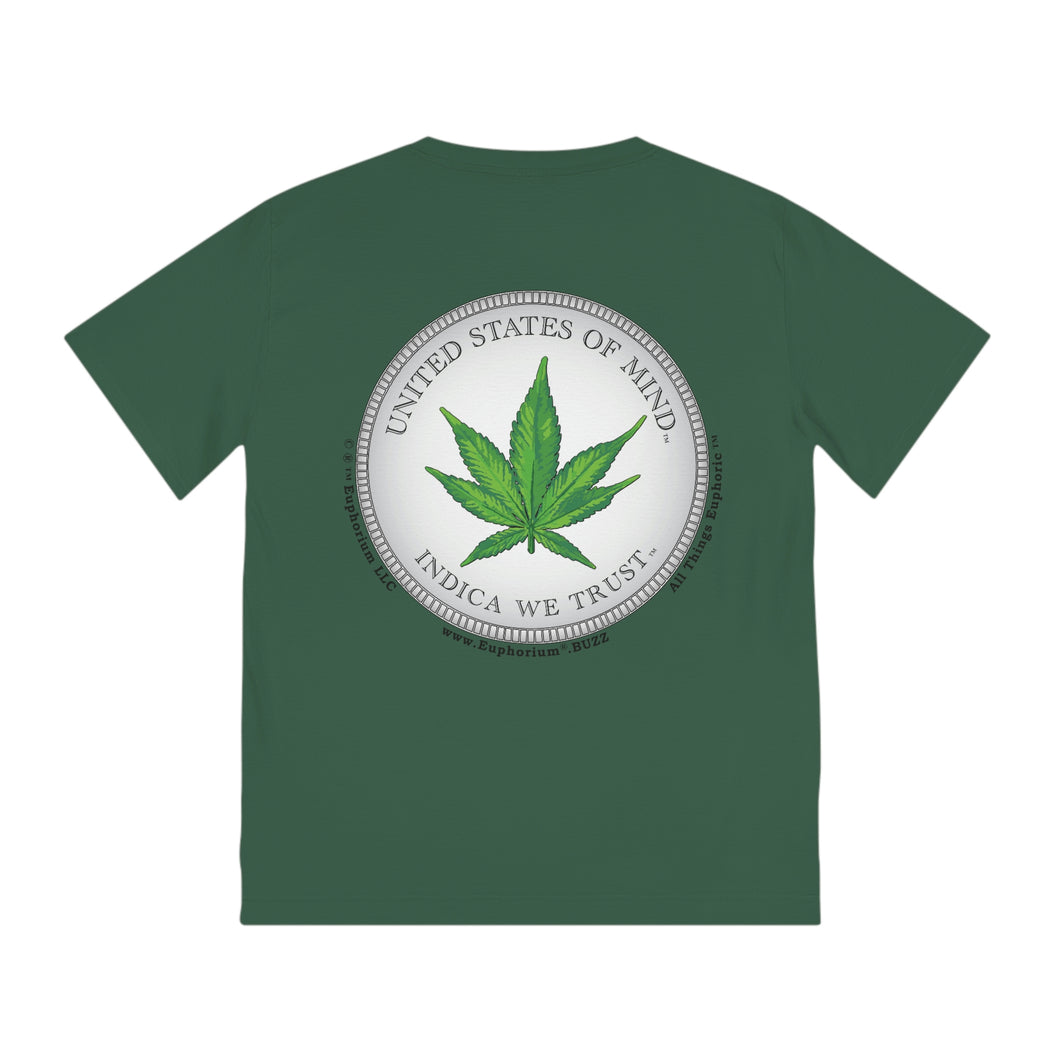 Eco Friendly Double Sided Print Tees - United States Of Mind™ Indica We Trust™ - Sustainable Clothing