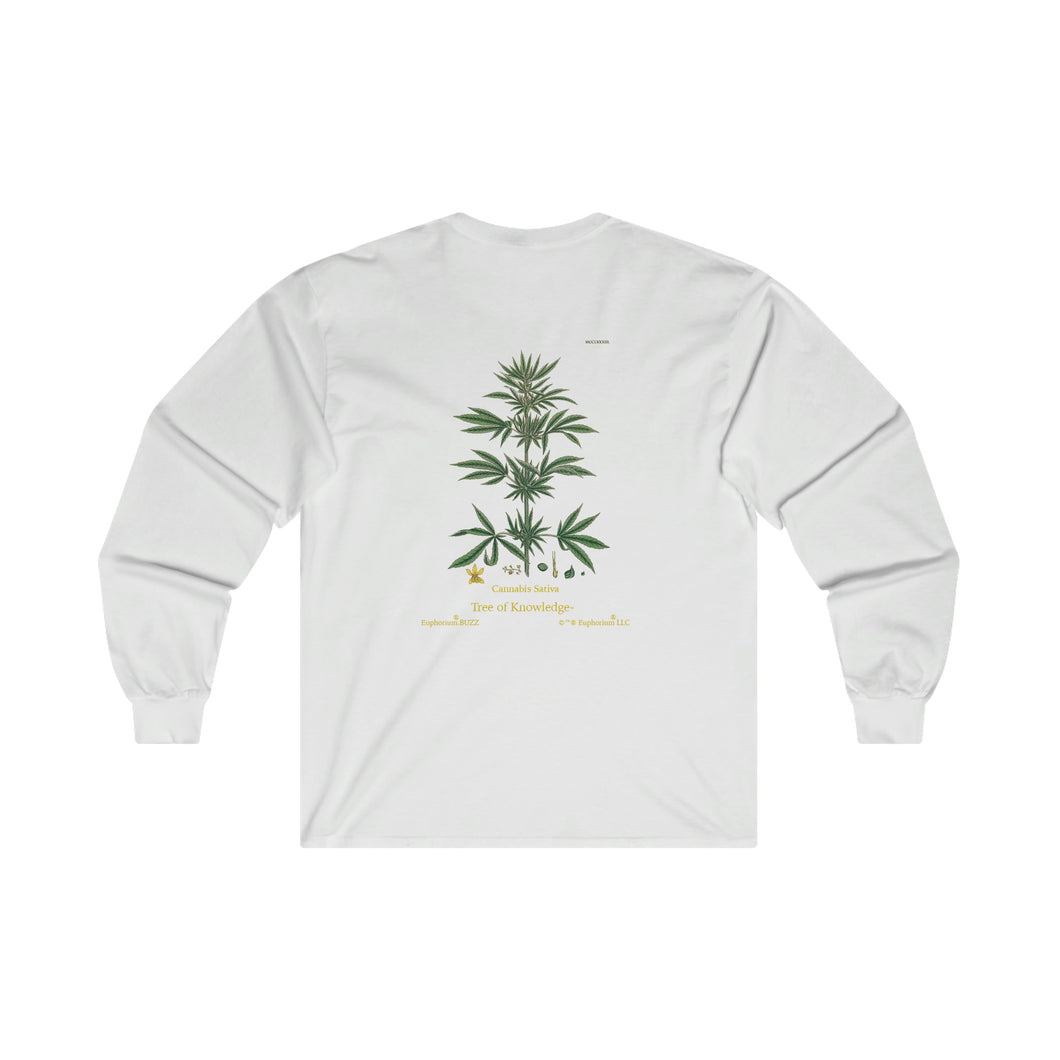 Ultra Cotton Long Sleeve Tee - Double Sided Print - Tree of Knowledge