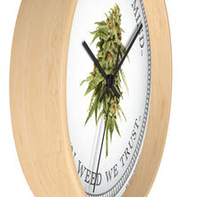 Load image into Gallery viewer, Wooden Wall Clock - United States of Mind™ In Pot We Trust™
