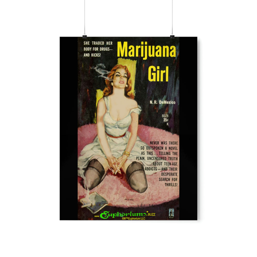 Premium Matte Vertical Poster - Marajuana Girl