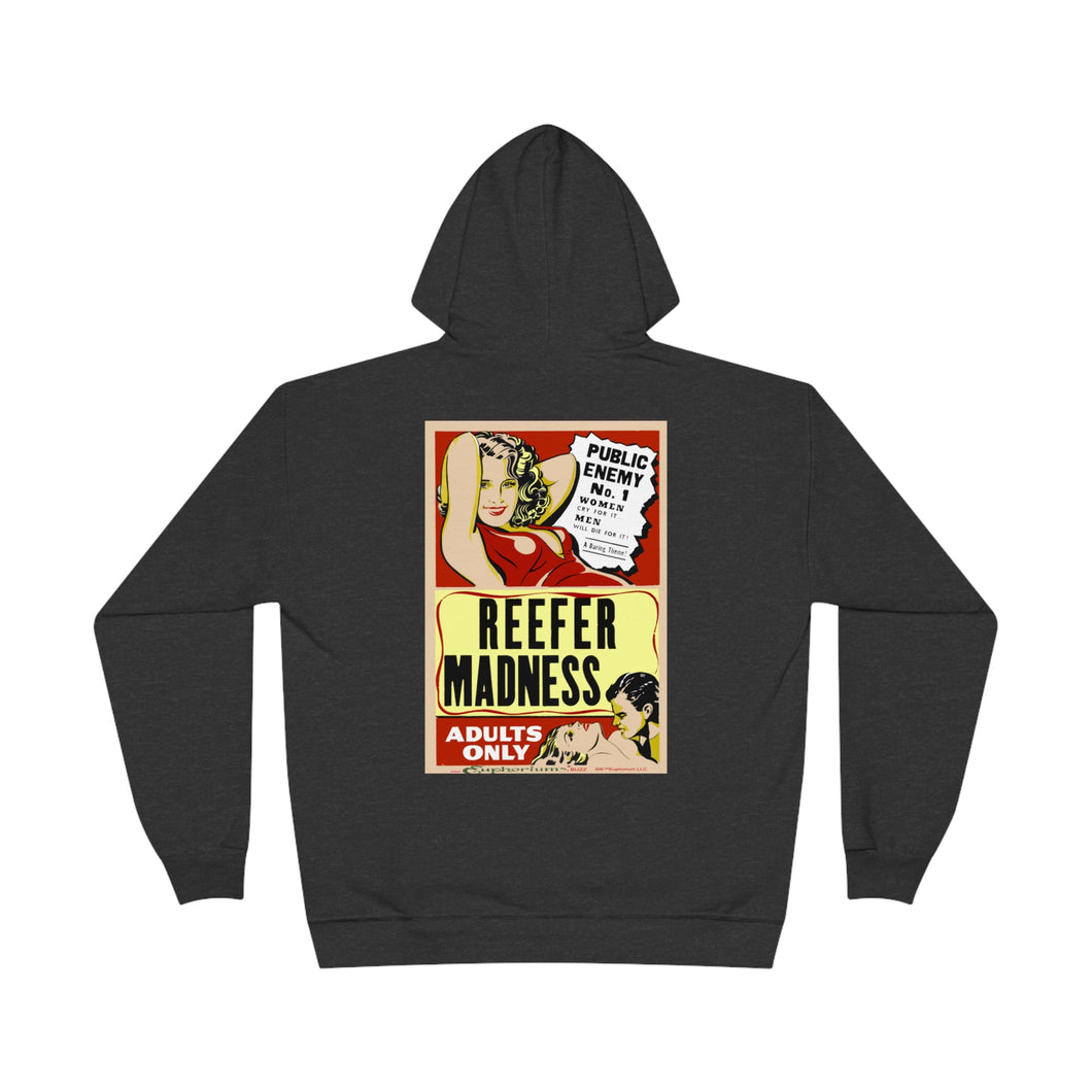 Eco Friendly Hoodie - Double Sided Print - Reefer Madness Public Enemy
