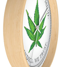 Load image into Gallery viewer, Wooden Wall Clock - United States of Mind™ Indica We Trust
