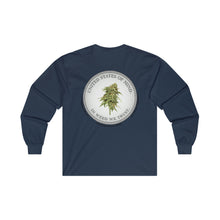Load image into Gallery viewer, Ultra Cotton Long Sleeve Tee - Double Sided Print - United States of Mind™ In Weed We Trust™
