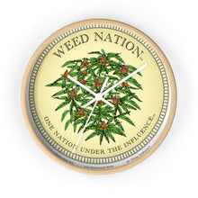 Load image into Gallery viewer, Wooden Wall Clock - Weed Nation™
