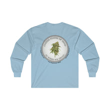 Load image into Gallery viewer, Ultra Cotton Long Sleeve Tee - Double Sided Print - United States of Mind™ In Weed We Trust™
