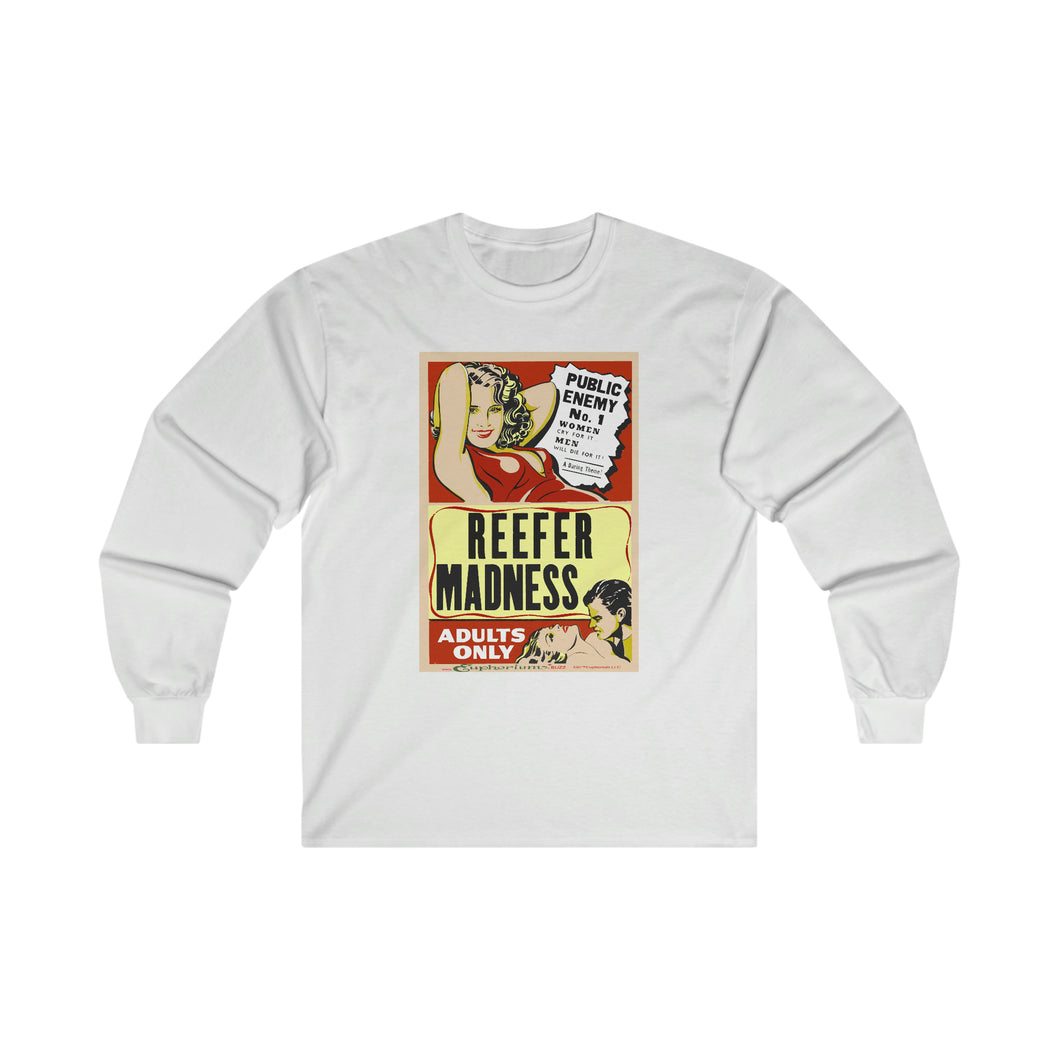 Cotton Long Sleeve Tee - Reefer Madness Public Enemy