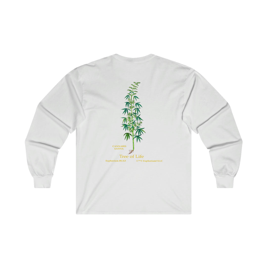 Ultra Cotton Long Sleeve Tee - Double Sided Print - Tree of Life