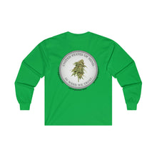 Load image into Gallery viewer, Ultra Cotton Long Sleeve Tee - Double Sided Print - United States of Mind™ In Weed We Trust™
