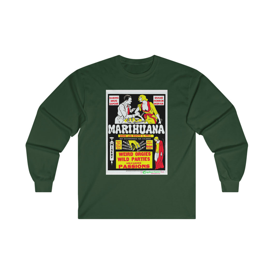 Ultra Cotton Long Sleeve Tee - Marihuana