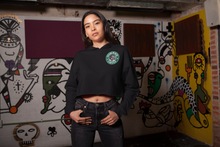 Load image into Gallery viewer, Women&#39;s Crop Hoodie - Starcrack™ Coffee
